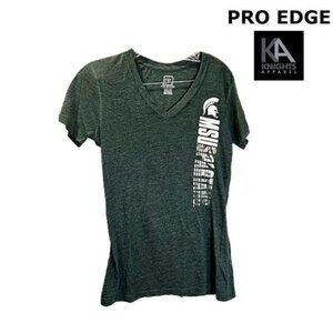 Women's Michigan State Spartans Graphic Tee V-Neck‎ Short Sleeve Shirt